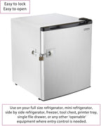 Refrigerator Door Lock with Padlock - White