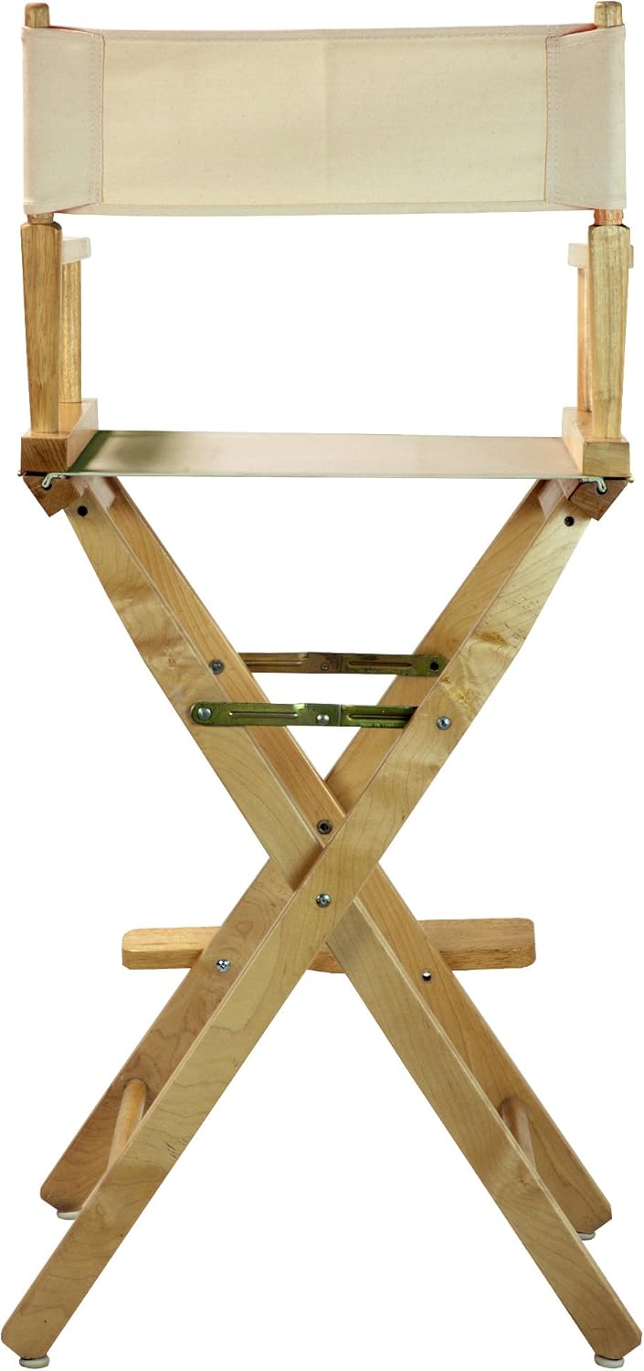 Casual Home 30" Director's Chair Natural Frame-with Wheat Canvas, Bar Height