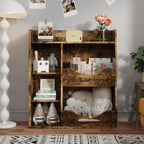 5-Cube Toy & Book Shelf with Storage Bins - Kids Organizer for Playroom, Bedroom, and School Classroom