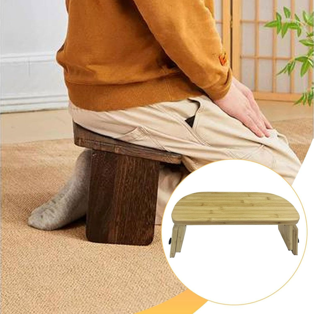 Meditation Bench Portable Wooden Meditation Stool Adjustable Kneeling Prayer Seat Ergonomic Yoga Stable Anti Slip Base Suitable for Meditation