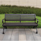 Patio Benches for Outdoors Park Chair Outdoor Bench Double Stool Backrest Community Leisure Garden Benches for Outdoors