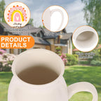 6 Pieces Teacher Appreciation Gifts Teacher Ceramic Vase with Small Handle Rainbow Flower Vases Thank You Teacher Gifts for Women (Teacher)