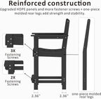 HDPE Outdoor Adirondack Bar Chairs Set of 2,Tall Adirondack Chairs with Umbrella Table,bar stools with Back for Patio Backyard Swimming Pool Durable Weather Resistant Design Black