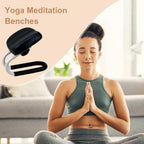 Prayer Bench - Metal Frame Kneeling Stool, Flexible Adjustable Heights Bench Seat, Sturdy Ergonomic PU Leathers Padding, Slip Resistant Base Foot | Meditation Accessories for Home & Studio
