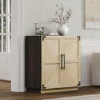 SICOTAS Sideboard Buffet Cabinet with Storage - Modern Farmhouse Credenza with Doors and Adjustable Shelves Fluted Kitchen Buffet Storage Cabinet Coffee Bar Cabinet for Kitchen, Dining Room, Entryway