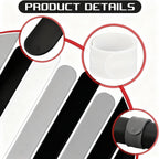 Charniol 12 Pieces Wrapping Paper Roll Holder Holiday Flip Wraps Silicone Covered Metal Strips Flip 1 x 9 Inch Stabilizer Slap Band for Poster Gift Paper Vinyl Storage Organize (Black,White,Gray)