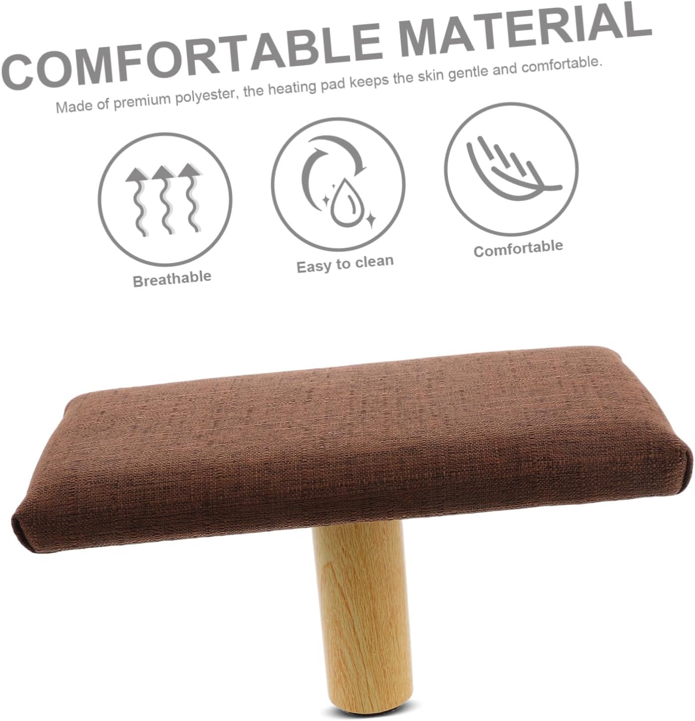 Toyvian Wooden Bench Stool Small Brown Cushioned Seiza Prayer Seat and Mindfulness Practice Under 150cm Height