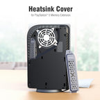 Metal Cooling Dust Cover for PS5 M.2 SSD Expansion Slot Radiator with New Vent (Gray)