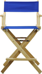 Casual Home 24" Director's Chair Natural Frame with Royal Blue Canvas, Counter Height