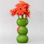 ban.do Novelty Ceramic Vase - Stacked Olive Decorative Vase - Nostalgic Unique Vintage Decor for Home, Kitchen or Bar Cart