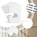 42 Pack Clothing Rack Dividers with 42 Blank Labels & 3 Letter Stickers, White PVC Closet Organizers for Hanging Clothes (2.4 x 1 Inch Labels)