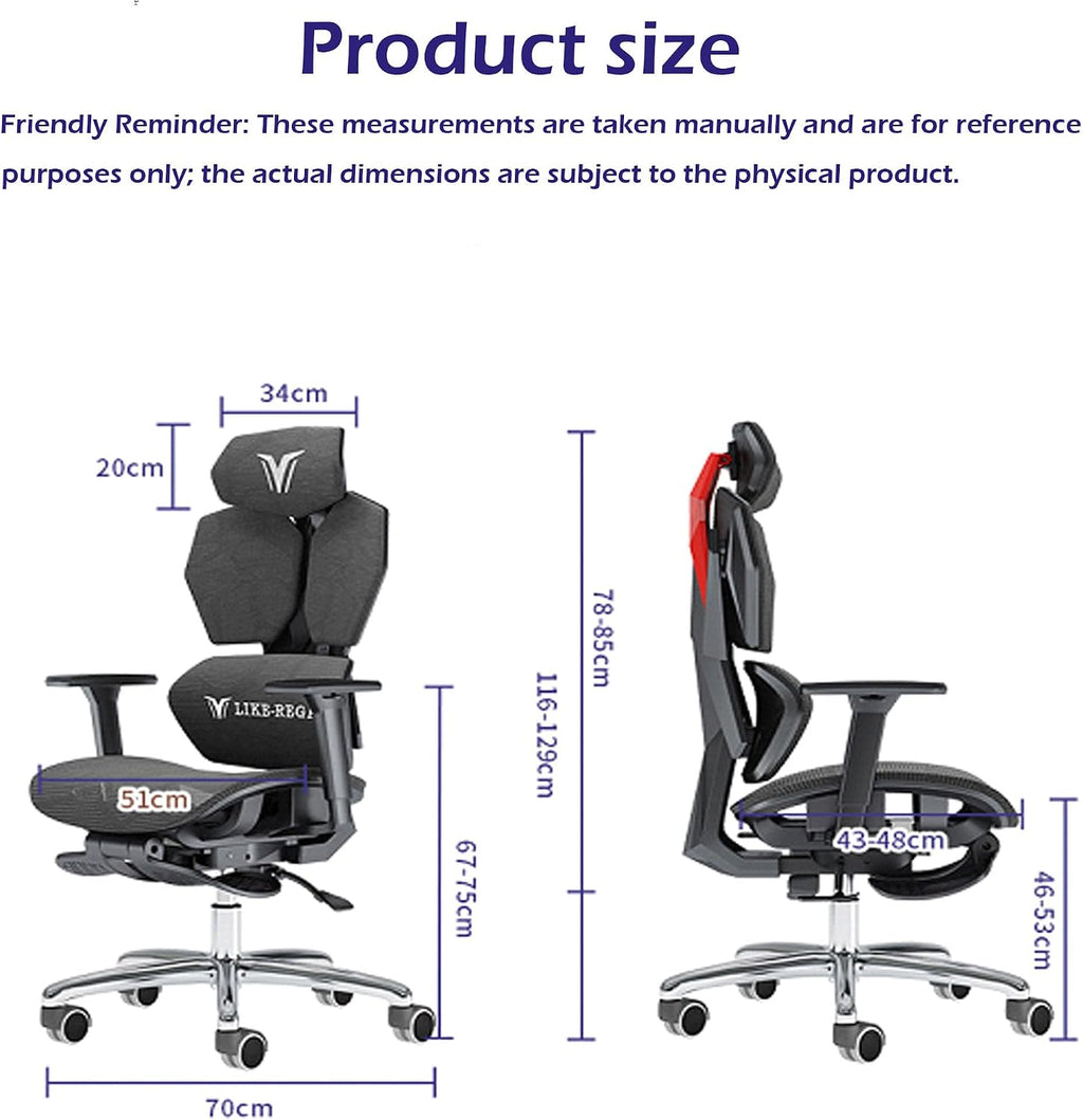 Gaming Chair,Office Desk Chair,Video Gaming Chairs for Home Office | Ergonomic,with High Back Mesh and Adjustable Lumbar,with Footrest,load-bearing capacity of 400 lbs,3D Rotating Headrest