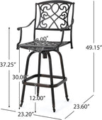 Christopher Knight Home Santa Maria Barstool, Shiny Copper