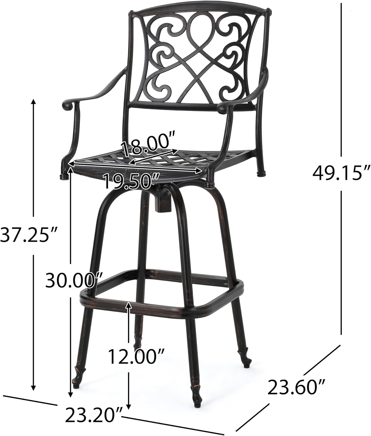 Christopher Knight Home Santa Maria Barstool, Shiny Copper