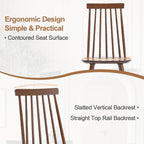 DUHOME Walnut Windsor Wooden Dining Chairs Set of 4, Wood Dining Room Chair Spindle Side Kitchen Room Country Farmhouse Chairs Walnut