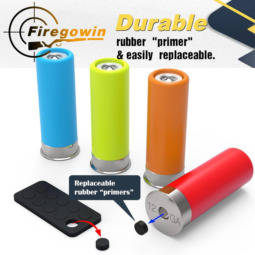 Pro Dummy Rounds Snap Caps-Reusable 9mm&12GA&50&45&380ACP Training Rounds for Safe Dry Fire Practice, Durable with Secure Primer Design, Multiple Color Options