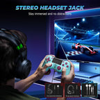 Puiseno Wireless Controller for PS-4, Dual Vibration Game Joystick/Motion Sensing/Touchpad/Speaker/3.5mm Audio Jack Headphone, Upgraded Six-Axis Sensor, Compatible with PS4/Slim/Pro Console/PC (Berry Blue)
