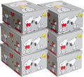 Lavatelli: Storage Box 6 Pack: Large - Snoopy - Grey, Lid & Handles, Decorative Cardboard Organizer, Stack-Fold, Home-Clothes-Toys, 19.7 x 15.4 x 9.4"