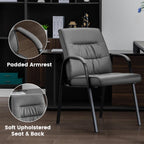 Office Guest Reception Chair Set of 2, Conference Room Chairs Waiting Room Chairs 2 Pack, Modern Leather Office Desk Chair No Wheels.