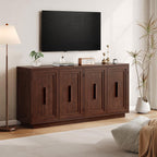 ONBRILL 63 Inch Sideboard Buffet Cabinet with Storage, Large Coffee Bar Cabinet with 4 Doors, Adjustable Shelves, Credenza Storage Cabinets for Kitchen, Living Room, Entryway, Dark Walnut