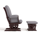 Storkcraft Tuscany Glider & Ottoman with Lumbar Pillow, Espresso/Gray Swirl