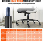 VEVOR Office Chair Base Replacement, 28", 2500 lbs Static Load Capacity, Heavy Duty Universal Computer Desk Chair Stool Base Part with 5 Casters and Gas Cylinder, Desk Chair Base Replacement, Black
