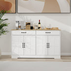 Large Farmhouse Buffet Cabinet Storage Sideboard, with 2 Drawers and 4 Doors, for Dining Living Room Kitchen,for Kitchen Home