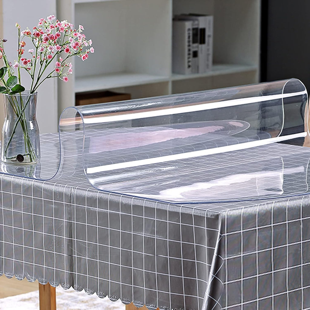 VEVOR Plastic Table Cover 40 x 72 Inch, 1.5 mm Thick Clear Table Protector, Rectangle Clear Desk Mat, Waterproof & Easy Cleaning for Office Dresser Night Stand
