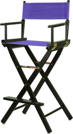 Casual Home 230-02/021-41 Black Frame-Purple Canvas Director Chair 30" - Bar Height BlackFrame
