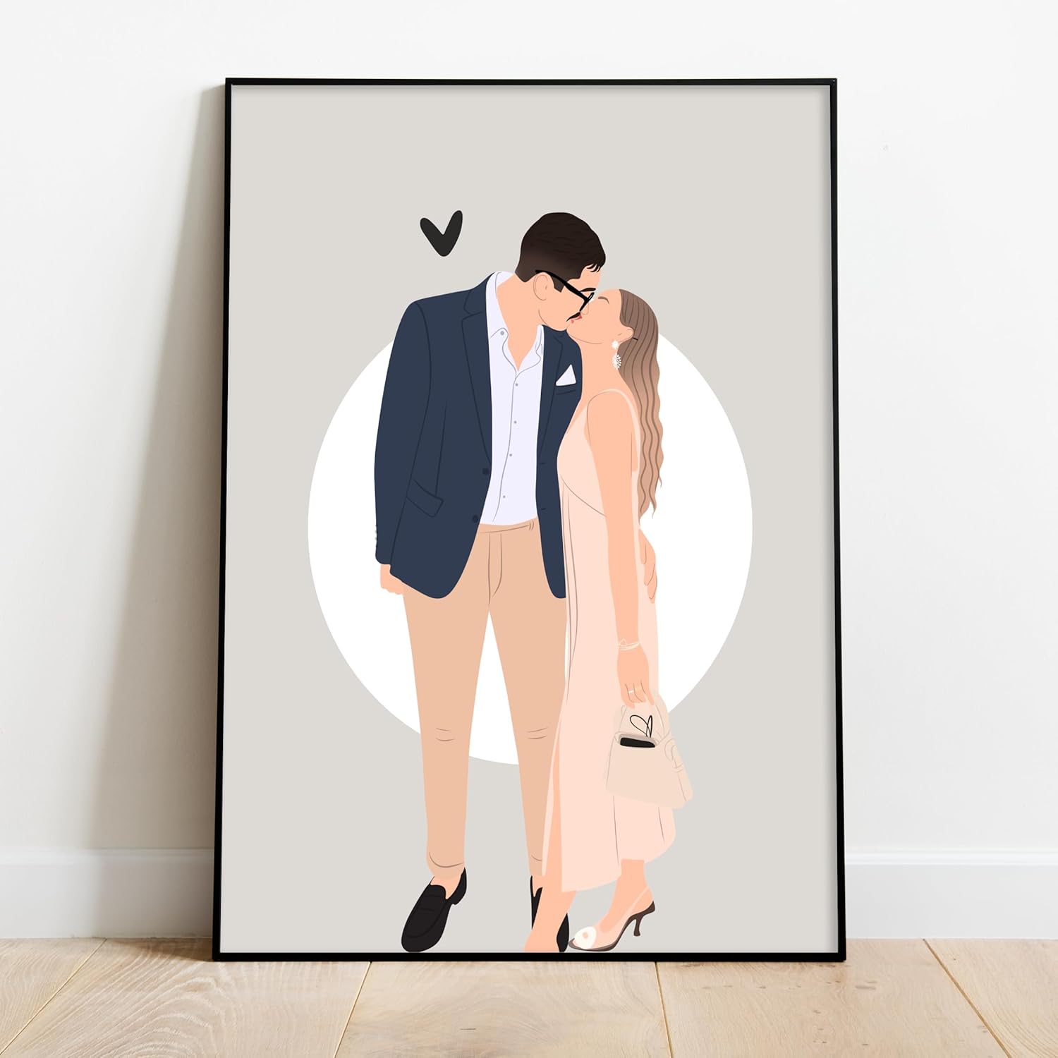 NudoHome Personalized Custom Faceless Portrait – Hand-Drawn Illustration from Your Photo | Gift for Mother’s Day, Father’s Day, Christmas, Birthdays, and Special Occasions, gift