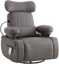 MAMAZING Lullapod Max Power Nursery Rocking Chair with Independent Recline & Footrest, Swivel Nursery Recliner Glider with Electric Adjustable Armrests, Silent Rocking, Oeko-TEX Certified