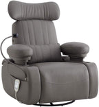 MAMAZING Lullapod Max Power Nursery Rocking Chair with Independent Recline & Footrest, Swivel Nursery Recliner Glider with Electric Adjustable Armrests, Silent Rocking, Oeko-TEX Certified