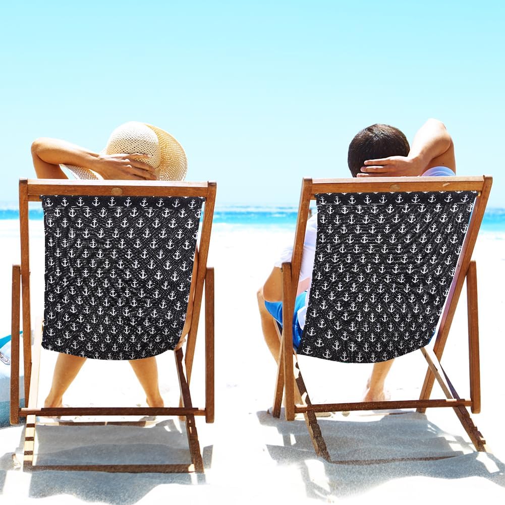 GORGECRAFT 10oz-Fabric Beach Sling Patio Chairs Canvas Folding Chair Replacement 118*43cm Outdoor Chairs Cloth Replacements Portable Reclining Sling Chair Fabric for Summer Vacation Sunbathing Garden