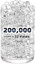 FALAMON 200,000 Clear Water Gel Beads for Vase Filler, Christmas Decoration, Wedding Centerpiece, Floating Candles, Planting, Floral Decoration