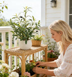 17" Artificial Olive Potted Plant with White Ceramic Planter Faux Olives Realistic Tabletop Indoor Plant for Home Office Kitchen Bathroom Decor