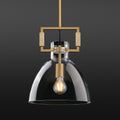 Modern Large Brass Kitchen Island Pendant Light, 10 '' W 1-Light Glass and Gold Island Pendant Lights,Dome Pendant Light, for Kitchen,Dining Room,Bathroom,Bar