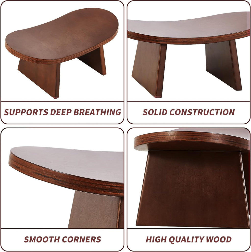 Meditation Bench - Ergonomic Kneeling Stool for Yoga & Prayer, Portable Floor Seating for Home, Office, Travel | Zen & Mindfulness