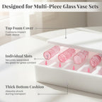 12 Pack Bud Vase in Bulk - BEAHOT Pink Flower Vases for Wedding Decorations, Glass Vase for Table Decorations, Small Vase for Home, Mother's Day, Centerpieces, Party, Office (Pink)