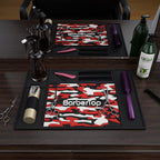 Barbershop Organizer Mats, 13 x 18.9 Barber Anti-Slip Mat Salon Haircutting Shaving Tools Resistant Table Pad Station, Clippers Matt for Beauty Salon Home