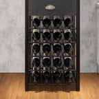 Homeiju Wine Rack Freestanding Floor, Bar Cabinet for Liquor and Glasses | 4-Tier bar Cabinet with Tabletop, Glass Holder, Storage Drawer and Wine Storage for Living Room (Patent No.D29872845)