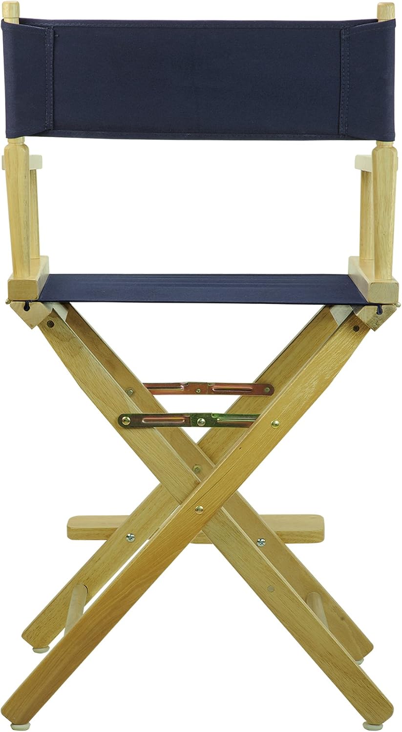 Casual Home 24" Director's Chair Natural Frame with Navy Canvas