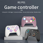RG P01 Wireless Gaming Controller Compatible with Switch Game Controllers RG P01 2.5G Controller Gamepad for Bluetooth/PC/Steam/iOS/Android/Switch Hall Effect RGB Lights [android,ios,nintendo_switch,windows]