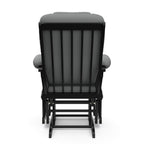 Storkcraft Tuscany Glider with Ottoman (Black/Gray) — GREENGUARD Gold Certified, Bonus Lumbar Cushion Included, Solid Wood Base, Smooth Motion, Award-Winning Nursery Rocking Chair, Glider and Ottoman