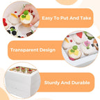 6 Packs Cupcake Boxes, 13x10x3.5 Inch White 12 Count Cupcake Containers with Clear Window, Auto-Pop Up Cupcake Carrier with Inserts for Cup Cake, Cupcake Holder for Muffin, Cookies and Pastry