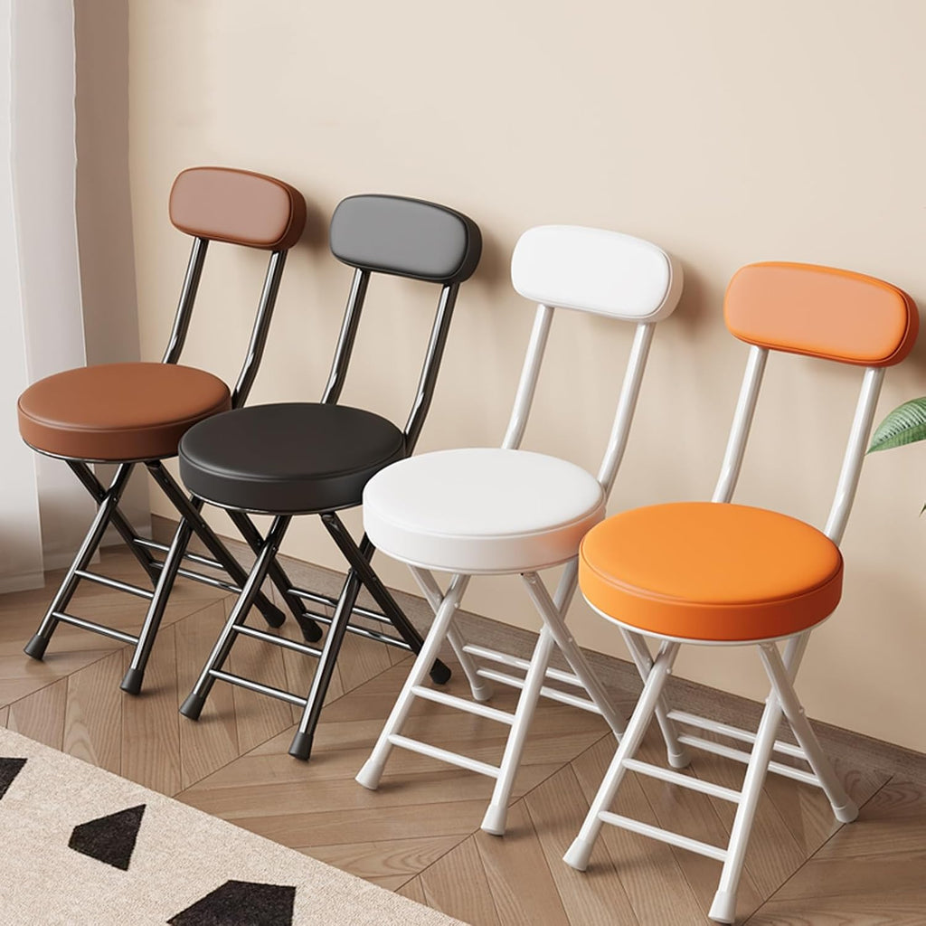 Folding Chairs - Executive Barstools Metal Frame Side Chair,150KG Weight Capacity,Widen The Large seat Surface Lobby Stacking Reception Chair(Yellow)