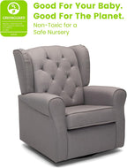 Delta Children Emma Nursery Glider Swivel Rocker Chair- Greenguard Gold Certified, French Grey