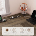 L Shaped Desk with Power Outlets & USB C Port, 59'' Reversible L-Shaped Computer Desk with File Drawer for Letter Legal Size, Corner Office Desk with Storage Shelves, Rounded Corners, White