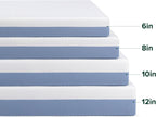 Zinus 8-Inch Twin Cooling Essential Memory Foam Mattress, White, Medium Feel, Fiberglass Free, Certified Safe Materials