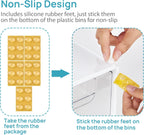 Vtopmart Stackable Storage Drawers Set of 5, Plastic Organizer Bins for Baby Bottle, Beauty Supplies Storage, Ideal for Kichen Countertop, Vanity, Bathroom, Cabinet, Pantry Organization,White