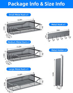 Multifunctional Magnetic Shelf for Washing Machine, Refrigerator, Microwave, and Any Metal Surface, Powerful Magnetic Shelves Include Magnetic Paper Towel Holder, Unique Hollow Design (5 pcs - Grey)